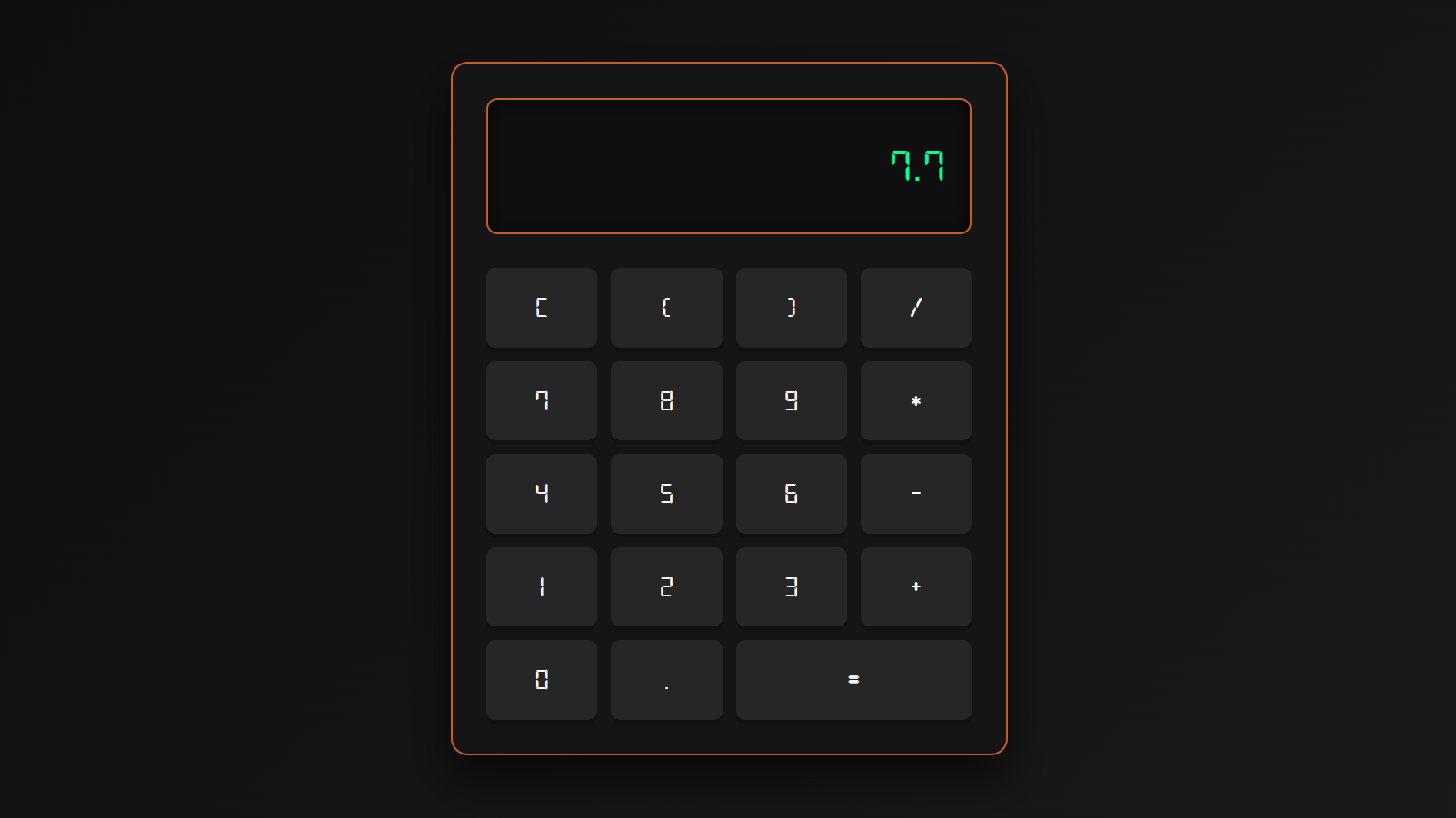 Calculator UI Photo
